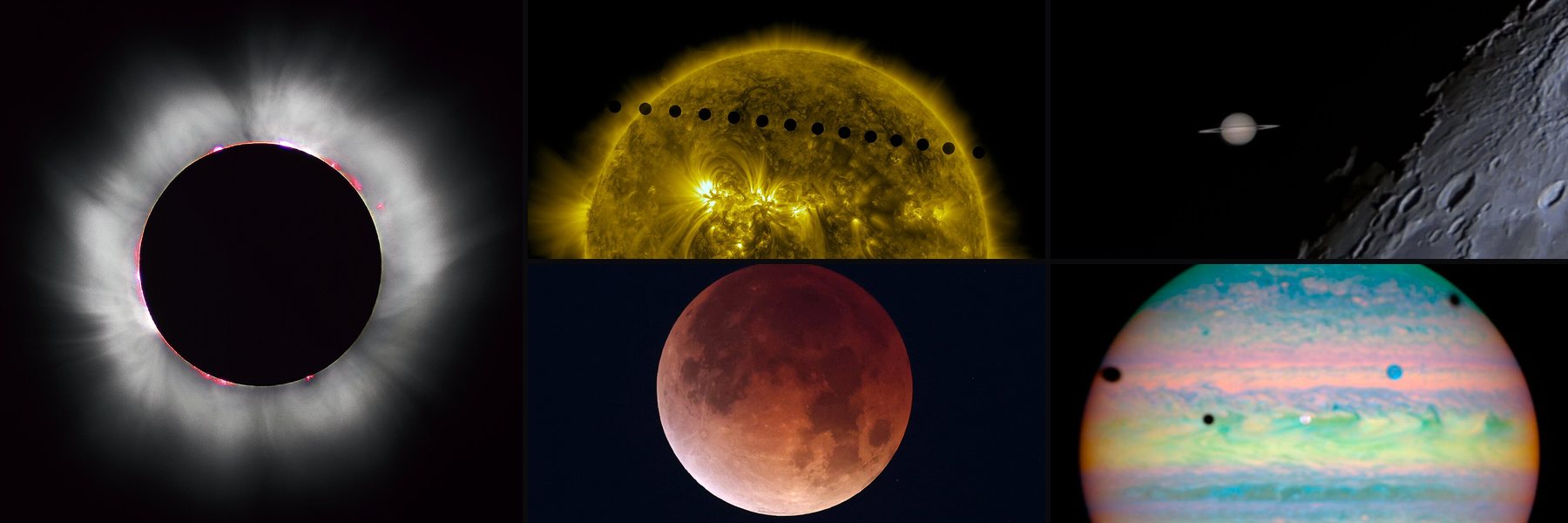 The two cases of one shadow geometry. Left: a total solar eclipse, 1999 August 11, by Luc Viatour / lucnix.be,…