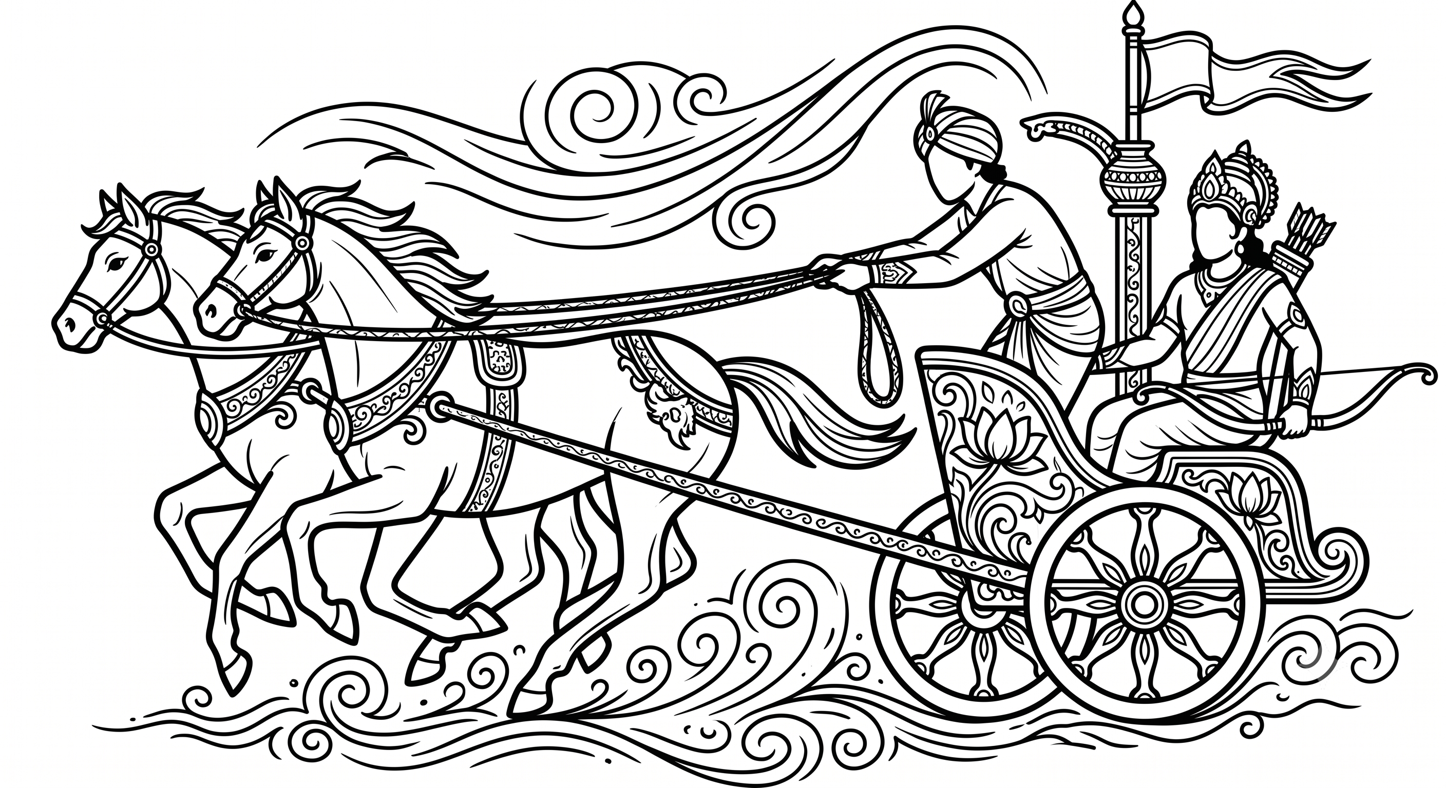 Sarathi guiding Arjuna's chariot